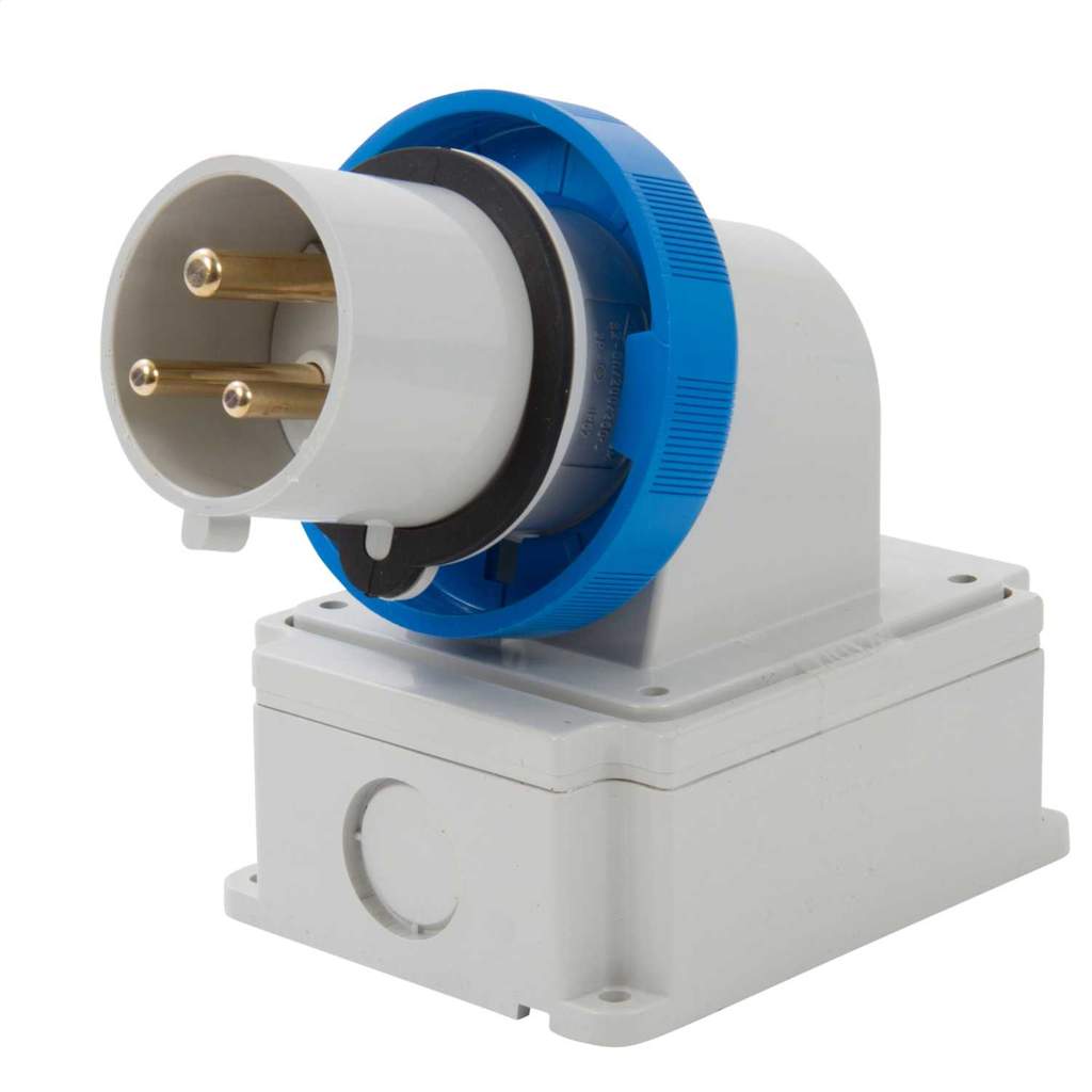 Ilme 32A 2P+E 230V Wall Mounted Appliance Inlet IP67 (PEW3263SM) | CEF