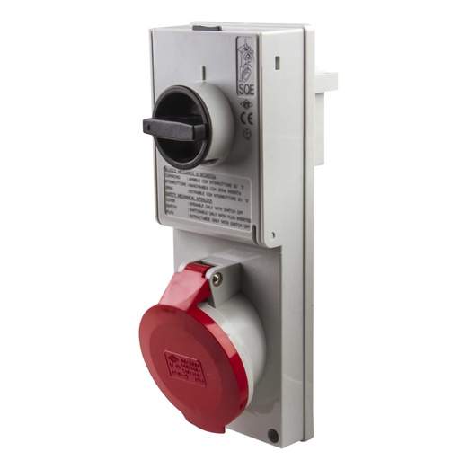 Ilme 16A 3P+N+E 415V Interlocked Switched Socket Front IP44