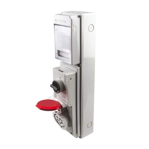 Ilme 16A 3P+N+E 415V Interlocked Switched Socket with RCD Compartment IP44