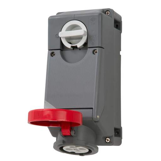 Ilme 32A 3P+E 415V Compact Interlocked Switched Socket  IP67