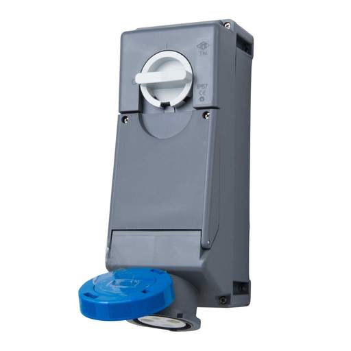 Ilme 63A 2P+E 230V Compact Interlocked Switched Socket IP67