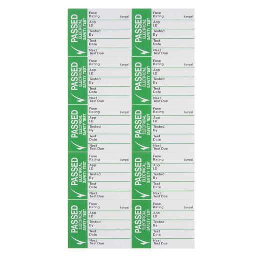 Industrial Signs 42.5mm x 32.5mm Passed Electrical Safety Test Label
