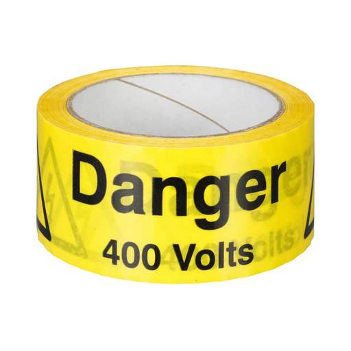 Industrial Signs 48mm x 33m Danger 400 Volts Self Adhesive Warning Tape