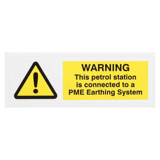 Industrial Signs 75mm x 25mm Warning Petrol Station PME Label (Pack of 10)