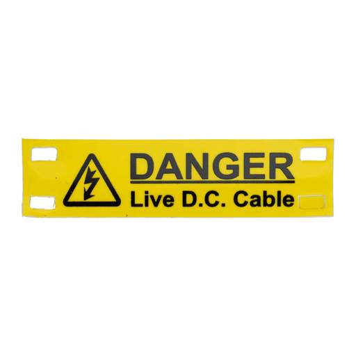 Industrial Signs Danger Live D.C Cable Sign (Pack of 10)