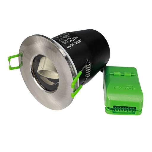 JCC Fireguard Next Generation GU10 Fire Rated IP65 Downlight Brushed Nickel