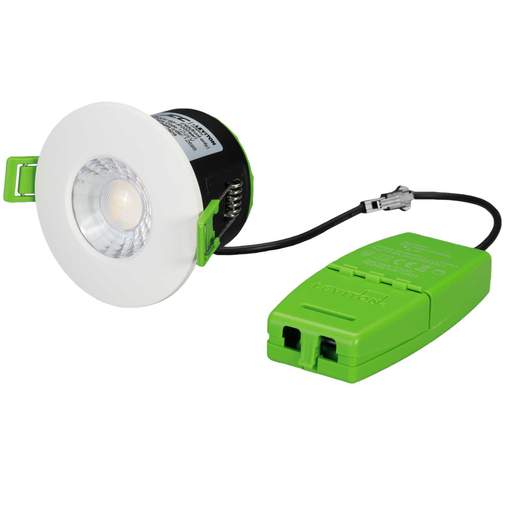 JCC V50 6W LED Fire Rated Colour Selectable Dimmable Downlight White ...