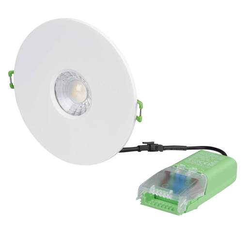JCC V50 Pro Retrofit 6W LED Fire Rated Colour Selectable 135mm Downlight White