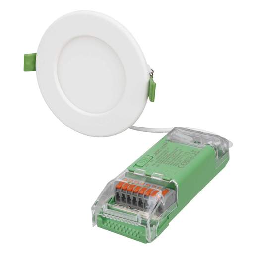 JCC Skydisc 4W / 6W LED 115mm Tri-Colour Dimmable Downlight White IP65 ...