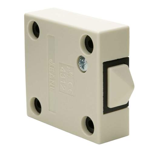 Jeani 2A Surface Mounted Push to Break Door Switch White (Sold in 1's)