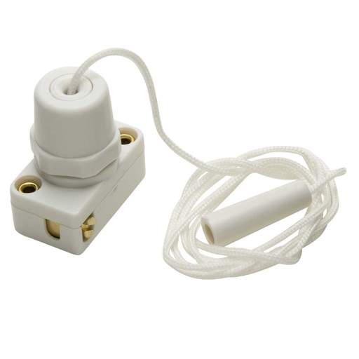Jeani 2A Centre Pull Switch with White Pull Cord and Toggle (Sold in 1's)