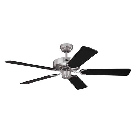 Westinghouse Lighting 132cm 52" 5 Blade Reversible Ceiling Fan Brushed Steel