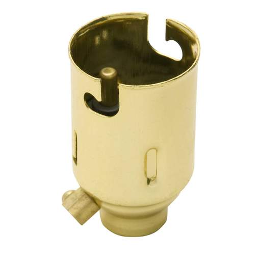 Jeani Bayonet Cap BC-B22 10mm Entry Candle Type Lamp Holder Brass (Sold in 1's)