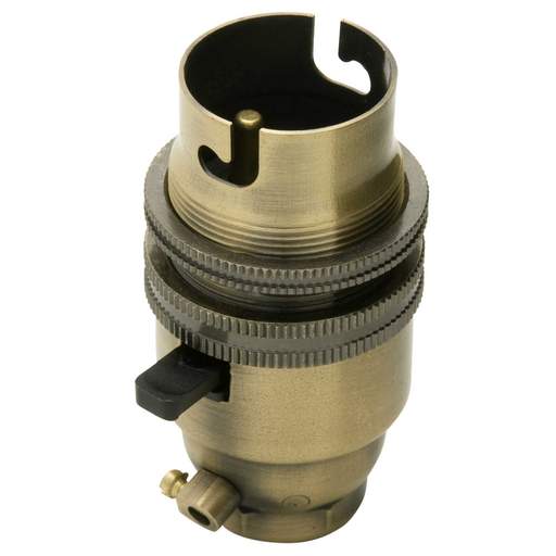 Jeani Bayonet Cap BC-B22 ½ Inch Entry Lampholder Antique Brass (Sold in 1's)