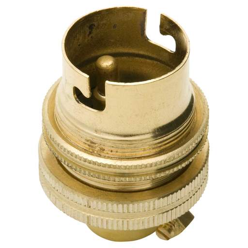 Jeani Bayonet Cap BC-B22 ½ Inch Entry Shaded Lampholder Brass (Sold in 1's)