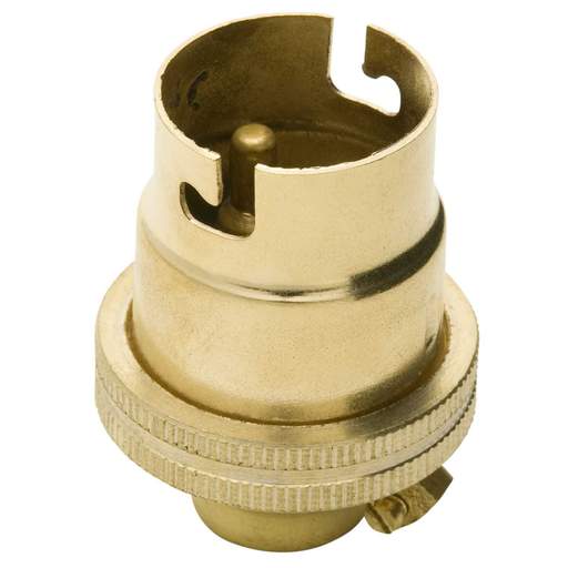 Jeani Bayonet Cap BC-B22 ½ Inch Entry Plain Lampholder Brass (Sold in 1's)