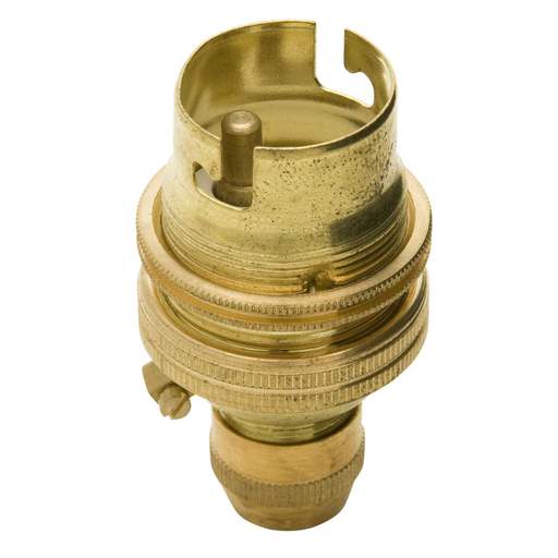 Jeani Bayonet Cap BC-B22 Cord Grip Shaded Lampholder Brass (Sold in 1's)