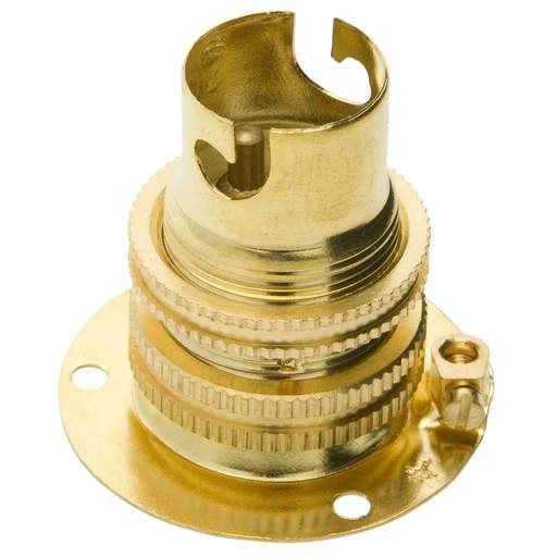 Jeani Small Bayonet Cap SBC-B15 Batten Type Shaded Lampholder Brass (Sold in 1's)