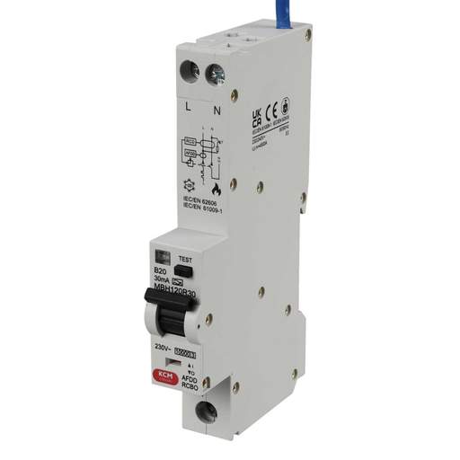 Mem Classic 20A 1P+N 1 Module B Curve 10kA 30mA Type A AFDD Combined ...