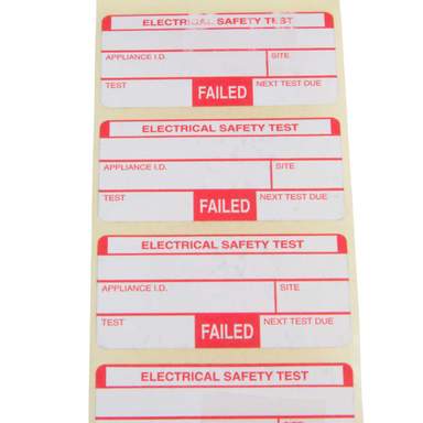 250 PVC ELECTRICAL / APPLIANCE TEST TAGS / LABELS. INCLUDES FREE