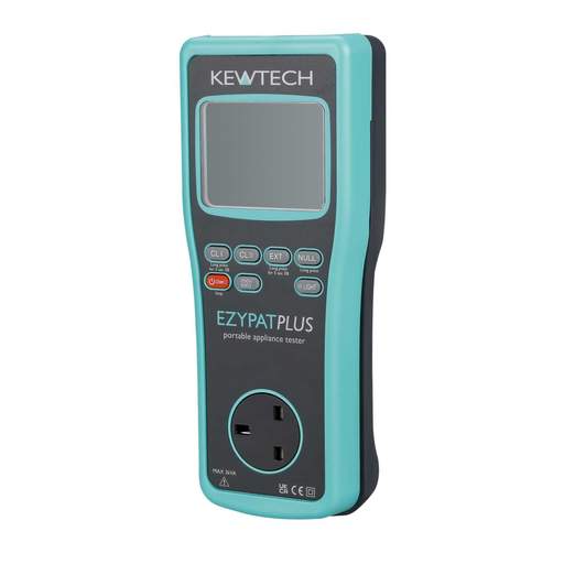 Kewtech EZYPATPLUS Hand Held Battery Operated PAT Tester with Run Leakage