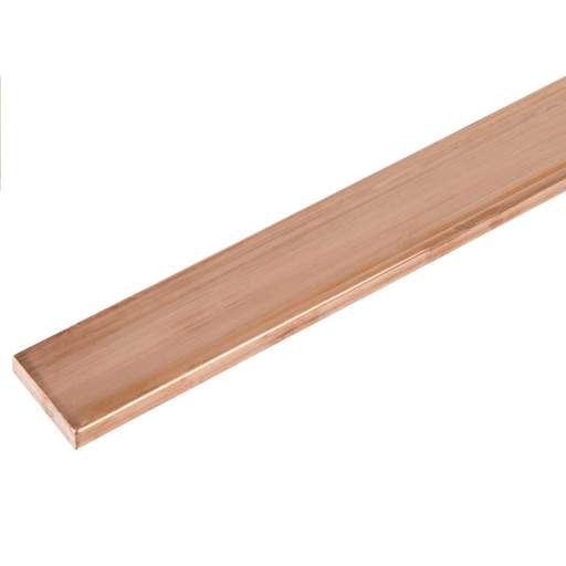 Kingsmill Industries 25mm x 6mm Hard Drawn Copper Bar (1m Length)