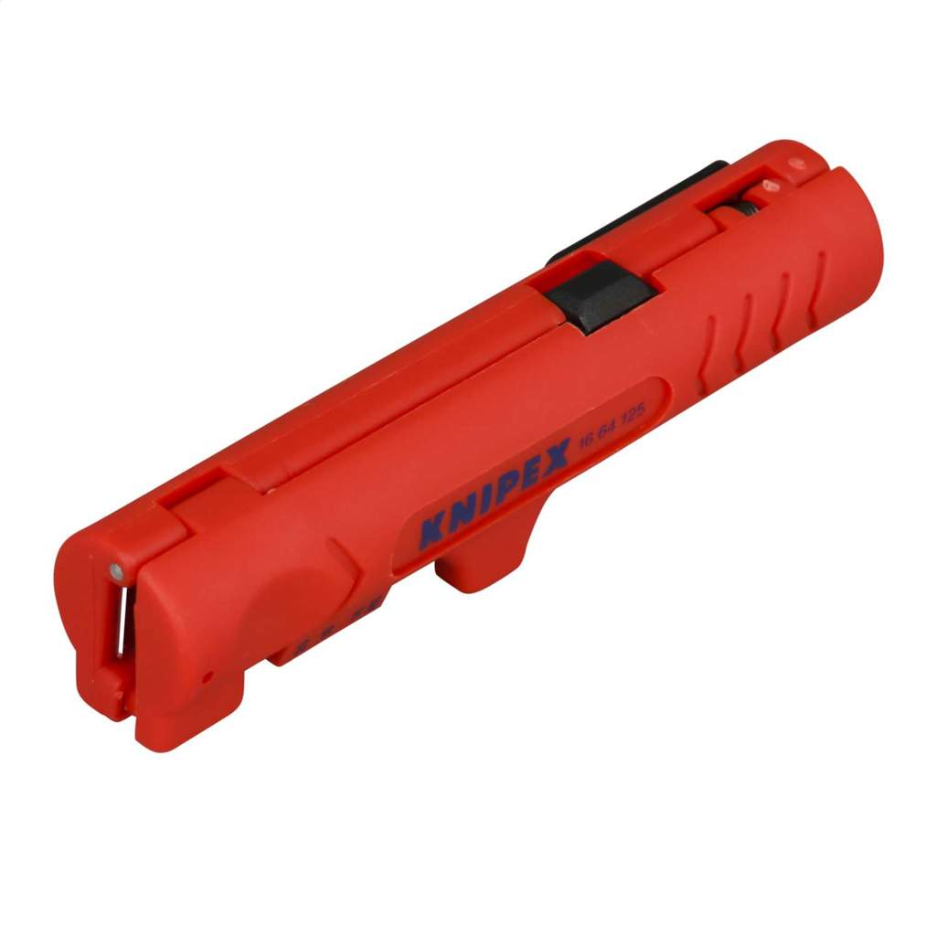KNIPEX 16 20 16 SB Wire Stripper – Multi-Function, Self-Cocking, Adjustable Cutting Depth, With Spare Blade