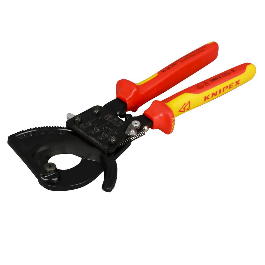 Knipex Knipex VDE/1000V Insulated Ratchet Cable Cutters
