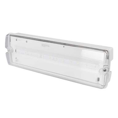 Led Bulkhead Prismatic Rectangular Robus Eblana 4.3W LED Emergency Bulkhead with Prismatic Diffuser IP65 ...