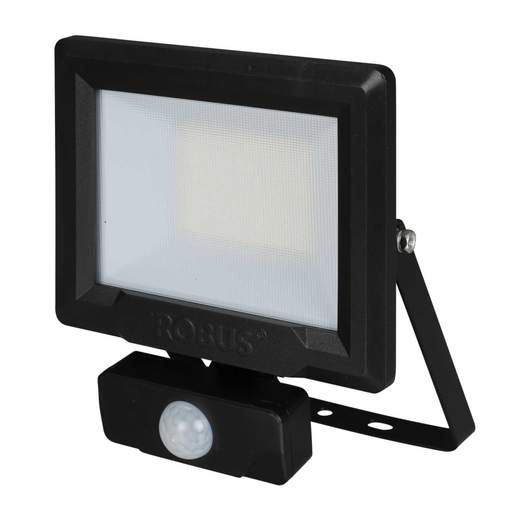 Robus Hilume 30W LED Floodlight with PIR Black 4000K
