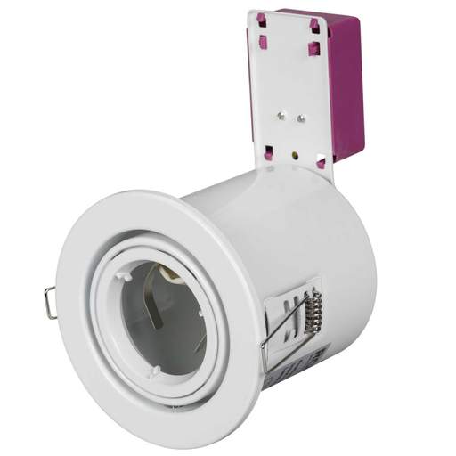 Robus GU10 Fire Rated Adjustable Downlight White