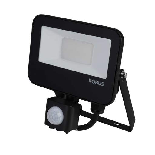 Robus Selest 10W LED Tri-Colour Floodlight with PIR Black