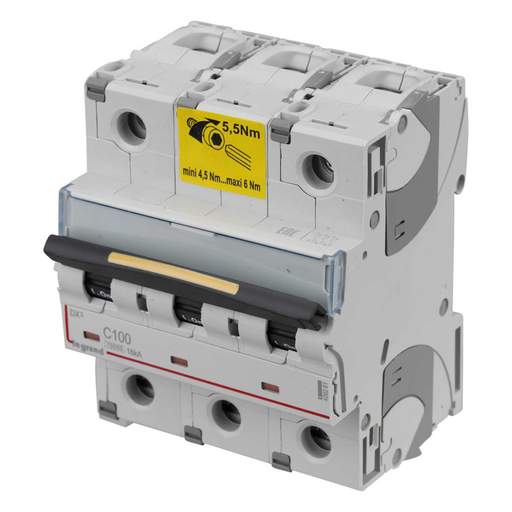 Legrand 100A Triple Pole 16kA C Curve MCB