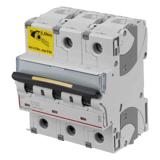 Legrand 125A Triple Pole 16kA C Curve MCB