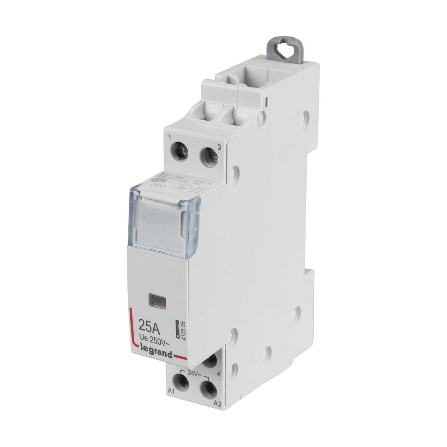 BAOMAIN Installationsschütz 25A, 2NO 2NC, AC 24V Spule – 4-polig Für Hutschiene (35mm
