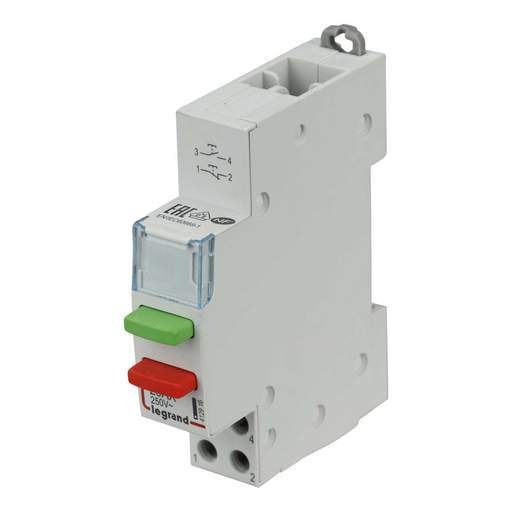 Legrand CX³ 20A 230V Dual Function Momentary Pushbutton 1 NO + 1 NC