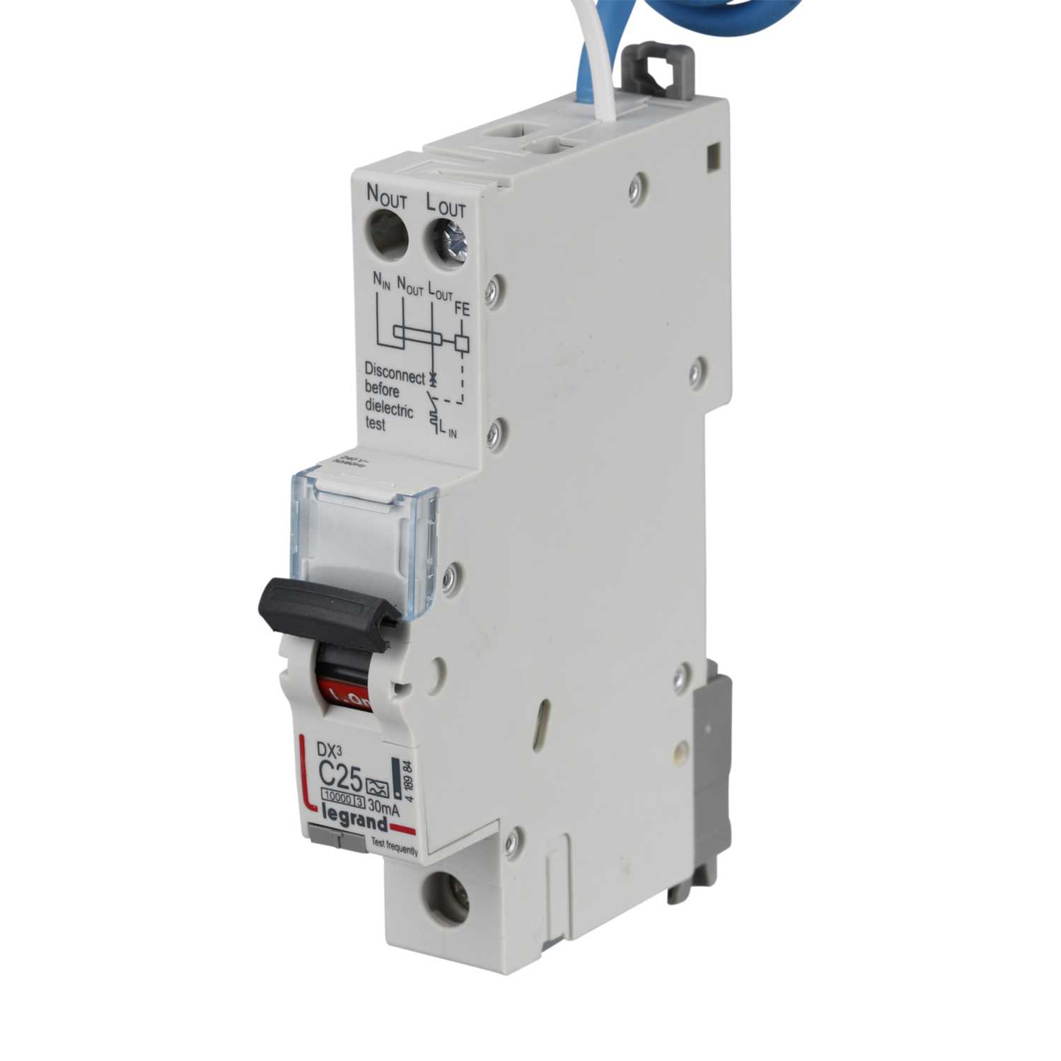 Legrand 25A Single Pole and Neutral 1 Module C Curve 10kA 30mA Type A ...