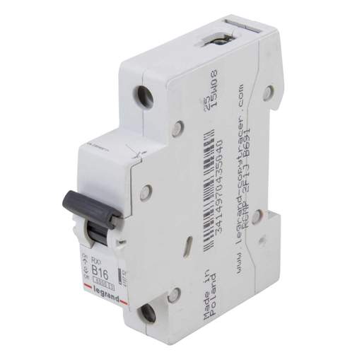 Legrand 16A Single Pole 6kA B Curve MCB