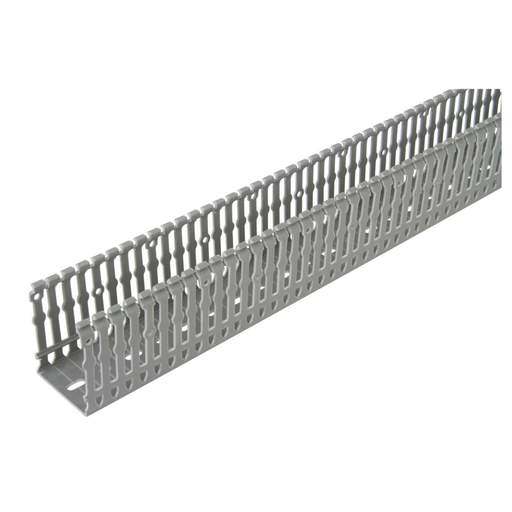 60mm x 80mm Open Slotted Panel Trunking (2m Length)