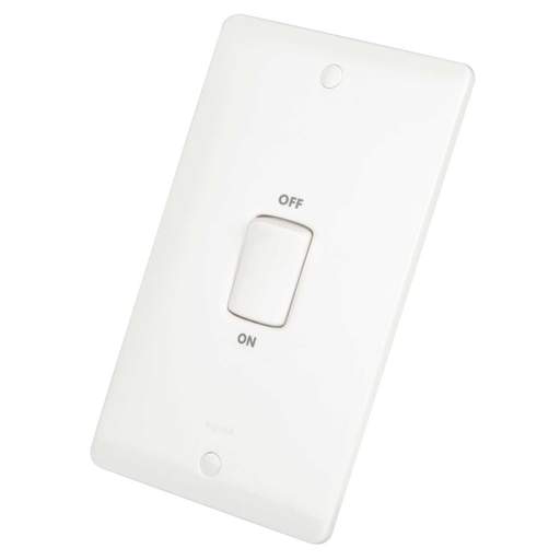 Legrand 45A DP 2 Gang Vertical Switch White