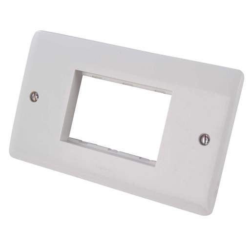 Legrand 2 Gang 3 Module Arteor Front Plate White
