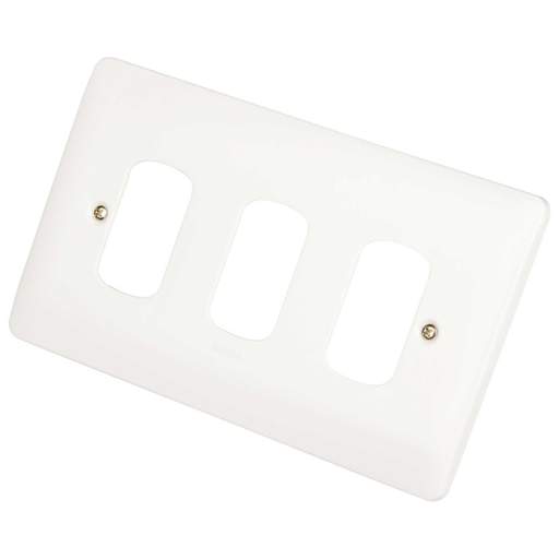 Legrand 3 Gang Grid Front Plate