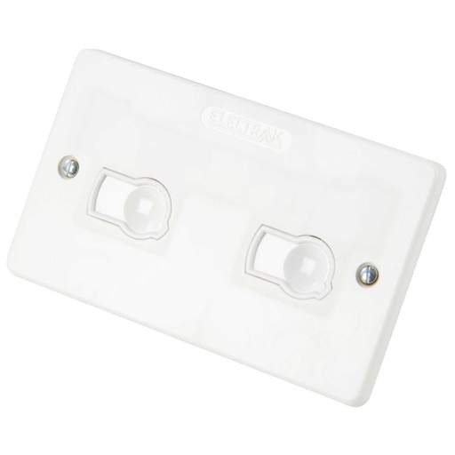 Legrand Electrak 13A 2 Gang Unswitched Socket White