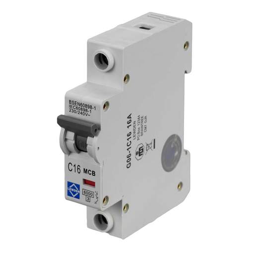 Lewden 16A Single Pole 6kA C Curve MCB