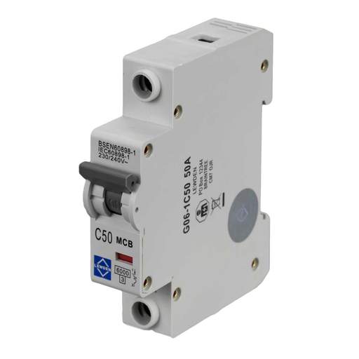 Lewden 50A Single Pole 6kA C Curve MCB