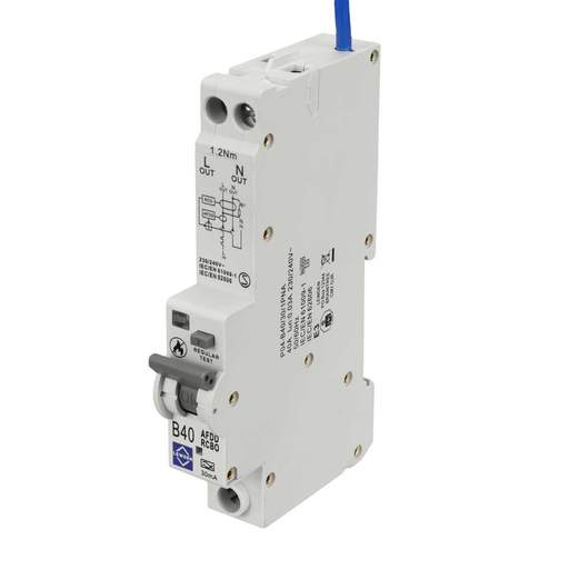 Lewden 40A Double Pole 1 Module B Curve 6kA 30mA Type A AFDD Combined RCBO