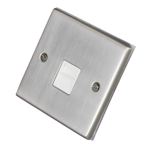LGA Selectric 7M-Pro 1 Gang Master Telephone White Insert Satin Chrome