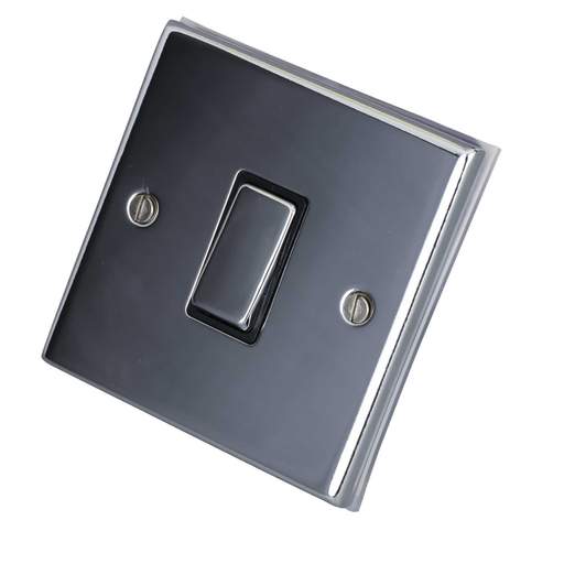 LGA Selectric 7M-Pro 1 Gang Intermediate Switch Metal / Black Insert Polished Chrome