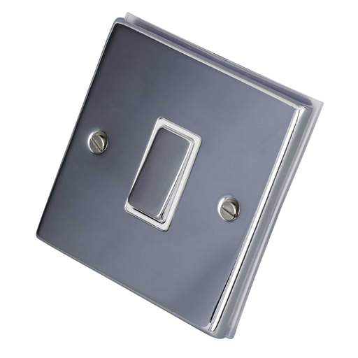 LGA Selectric 7M-Pro 1 Gang Intermediate Switch Metal / White Insert Polished Chrome
