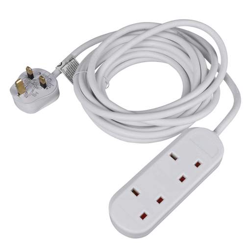 LGA Selectric 13A 5m 2 Gang Extension Lead White